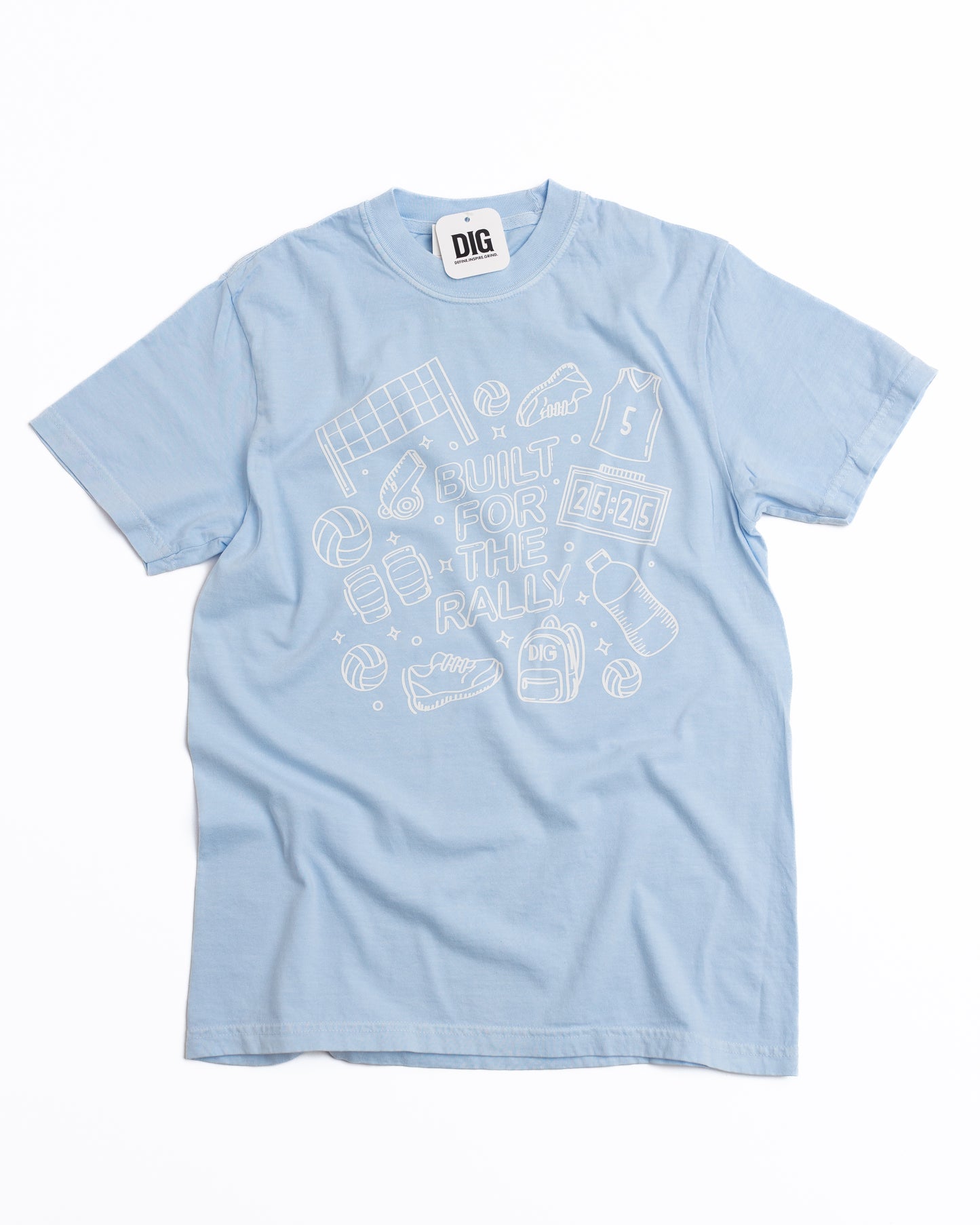 STRENGTH IN THE STUMBLES - DOODLE SHIRT (LIGHT BLUE - SMALL)