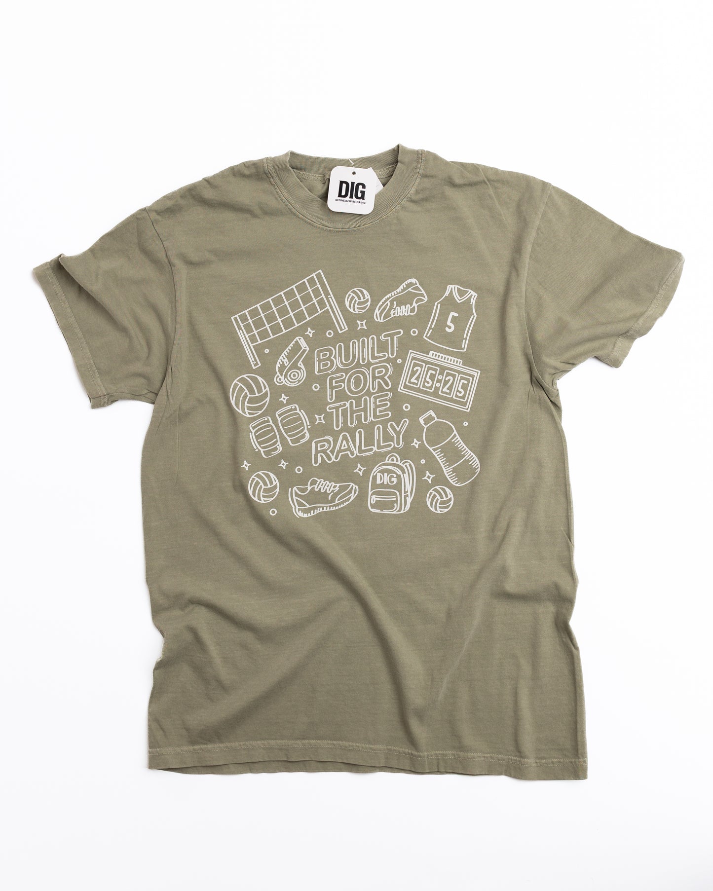 STRENGTH IN THE STUMBLES - DOODLE SHIRT (OLIVE M)