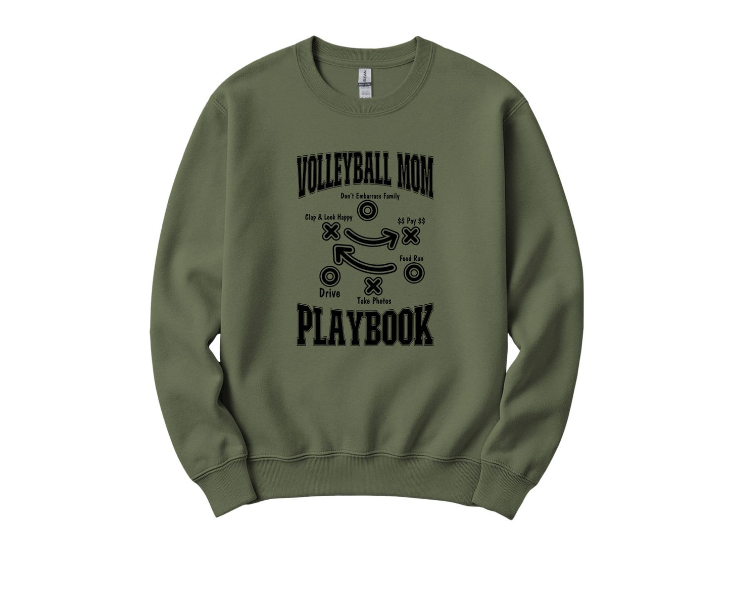 VOLLEYBALL MOM PLAYBOOK CREWNECK