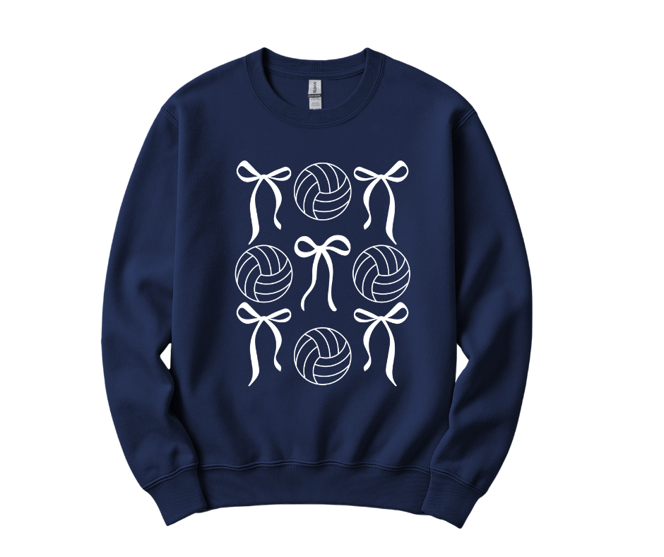 VOLLEYBALL AND BOWS CREWNECK