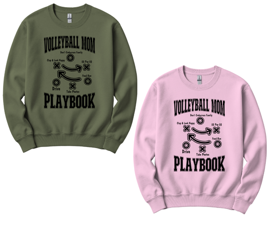 VOLLEYBALL MOM PLAYBOOK CREWNECK