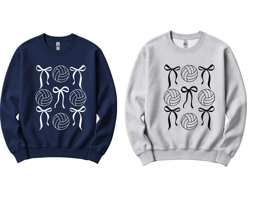 VOLLEYBALL AND BOWS CREWNECK