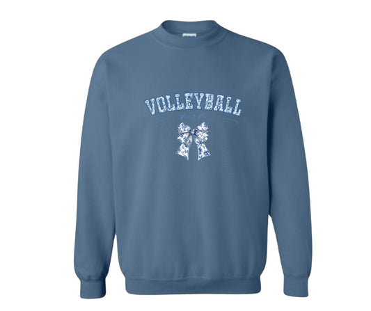 VOLLEYBALL MOM BOW CREWNECK